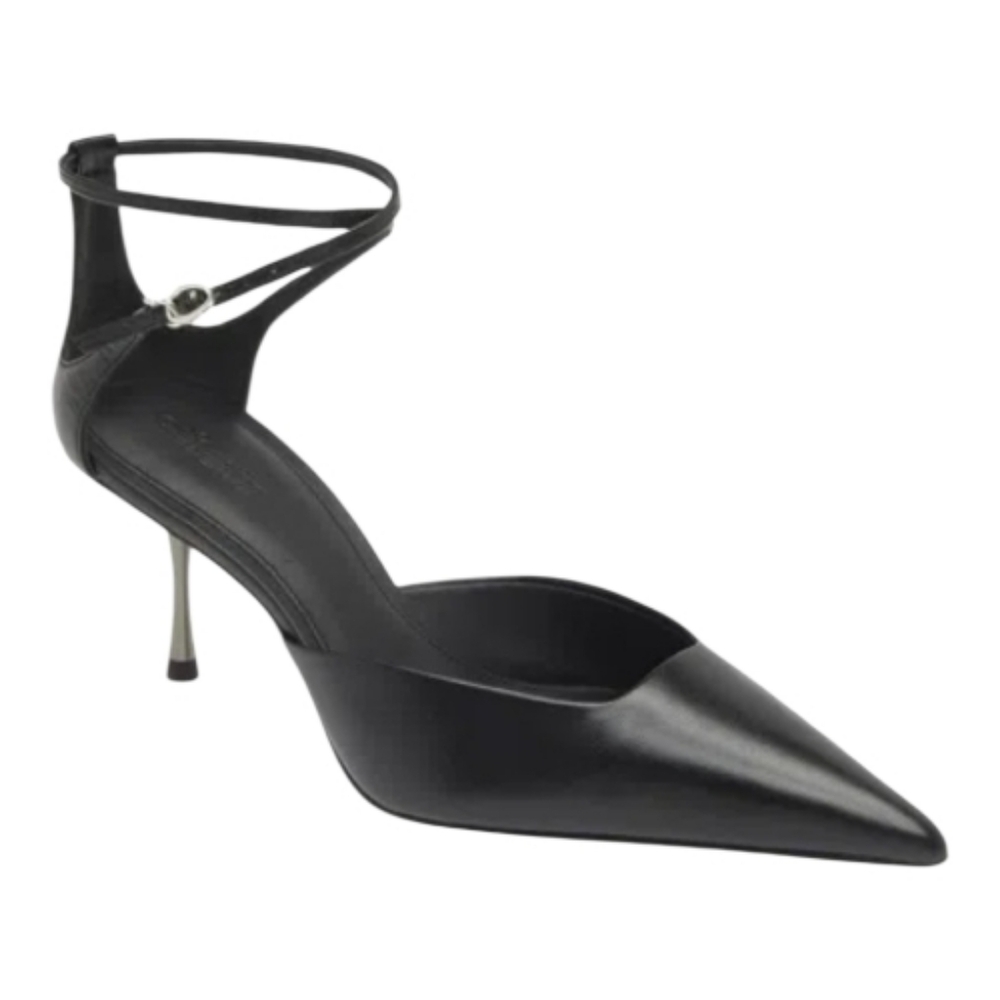 Cult Gaia Valez Ankle Strap Pointed Toe Pump In Black‎